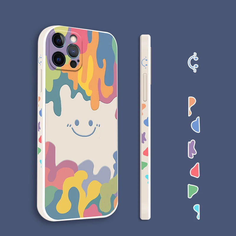 Cartoon Blumenhülle für Galaxy S & A-Serie