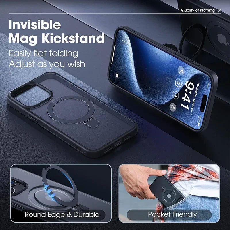 Magnethülle mit Ring für iPhone 12–16