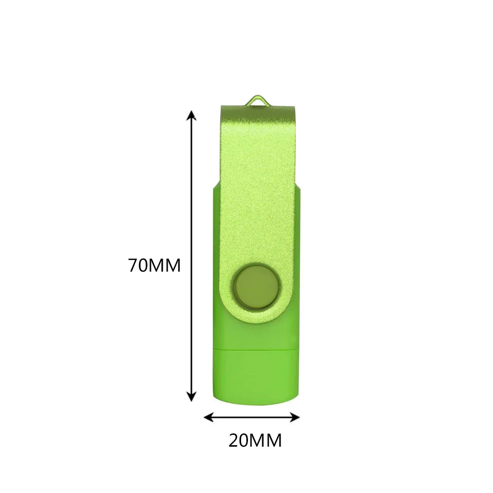 Drehbarer USB-Stick Typ-C 4–256GB 2-in-1