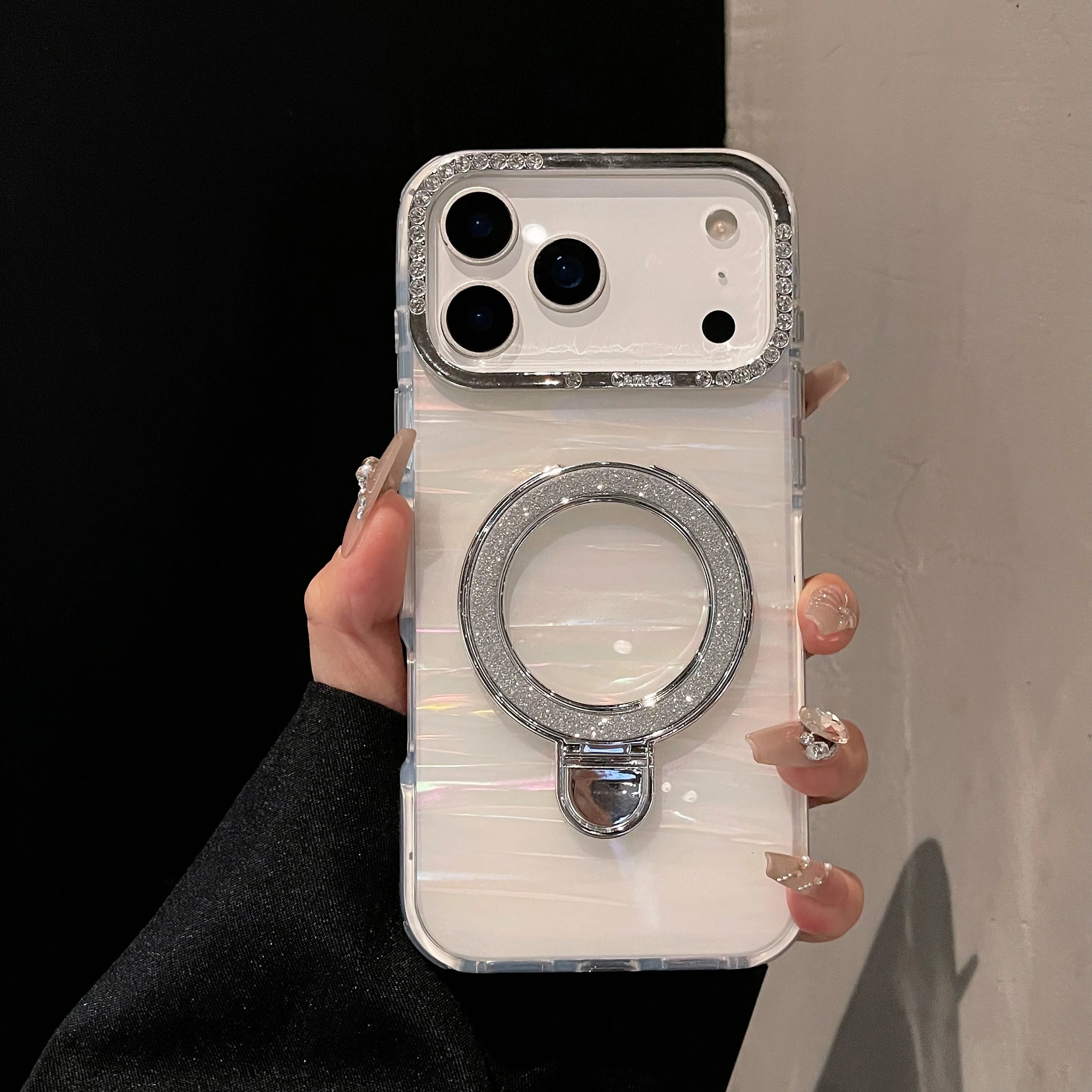 Glitzernde Doppel-Seiten-Hülle für iPhone 17