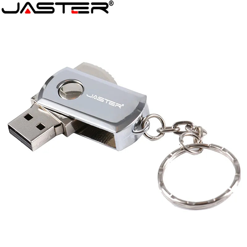 JASTER USB-Stick Metall drehbar mit Schlüsselring