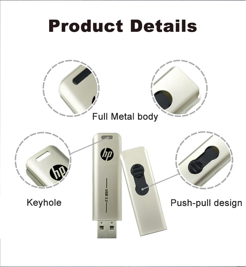 HP USB 3.0 Flash-Laufwerk Metall 32GB 64GB