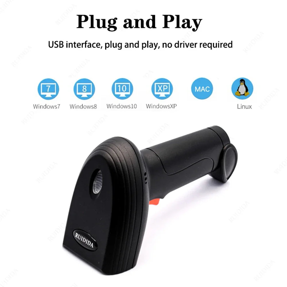 Kabelgebundener 1D-2D Scanner mit Halterung Bluetooth