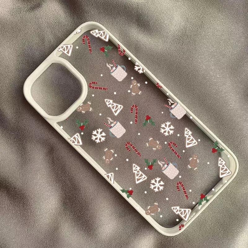 Cartoon Snowflake Christmas Case for iPhone 16