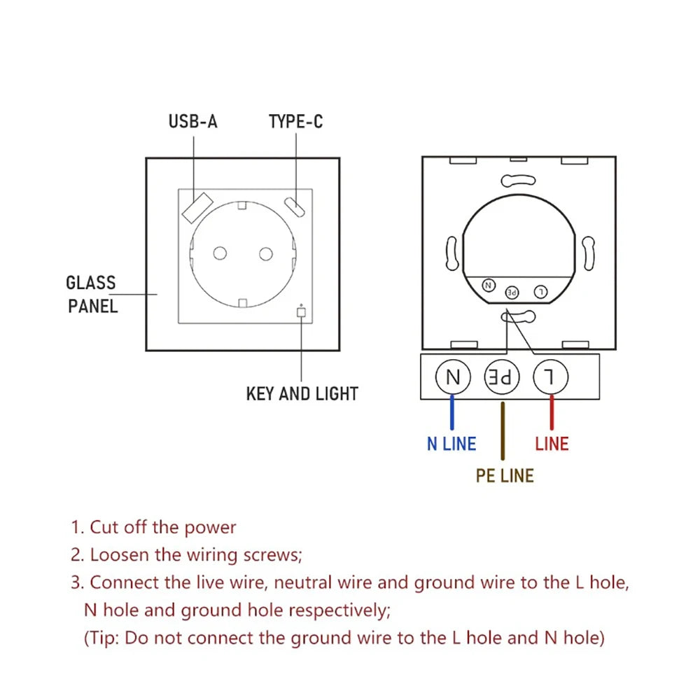Smart WLAN Steckdose EU USB Typ-C mit Alexa Timer
