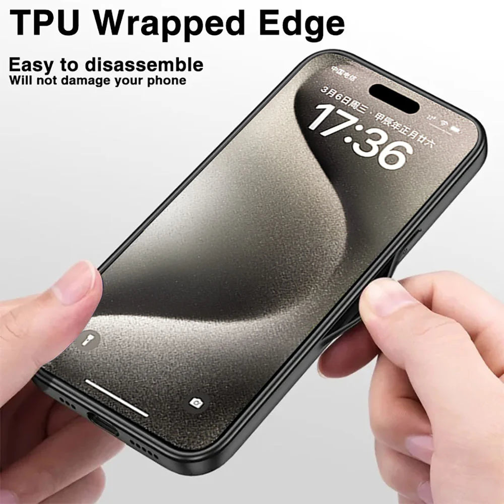 Magsafe Luxus Leder Stoßfeste Hülle für iPhone 11–16 Pro Max