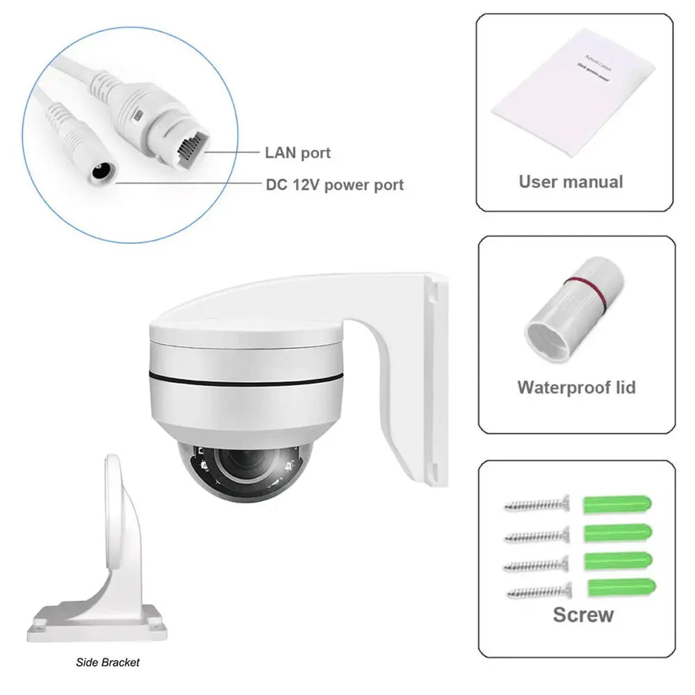 5MP PTZ IP Domekamera mit PoE & 5X Zoom Outdoor