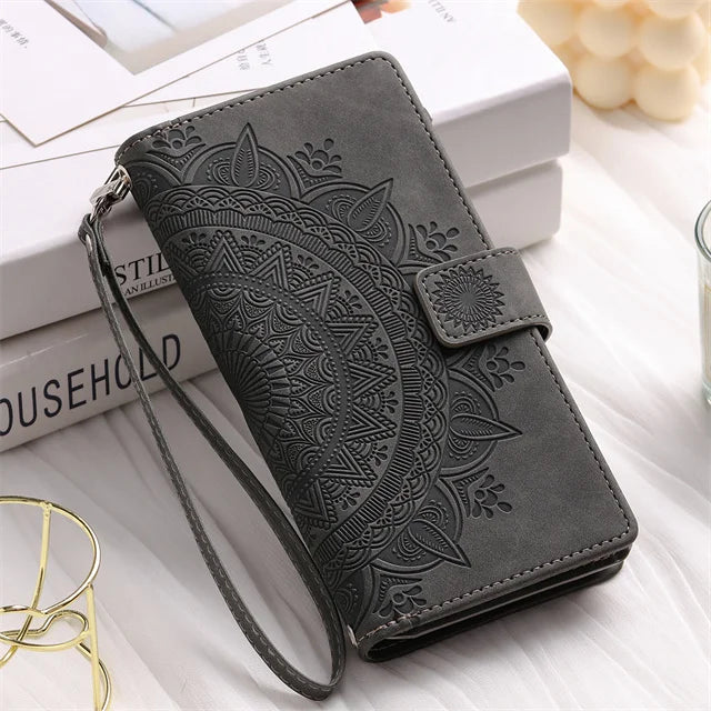 Leder Flip Hülle für Samsung Galaxy