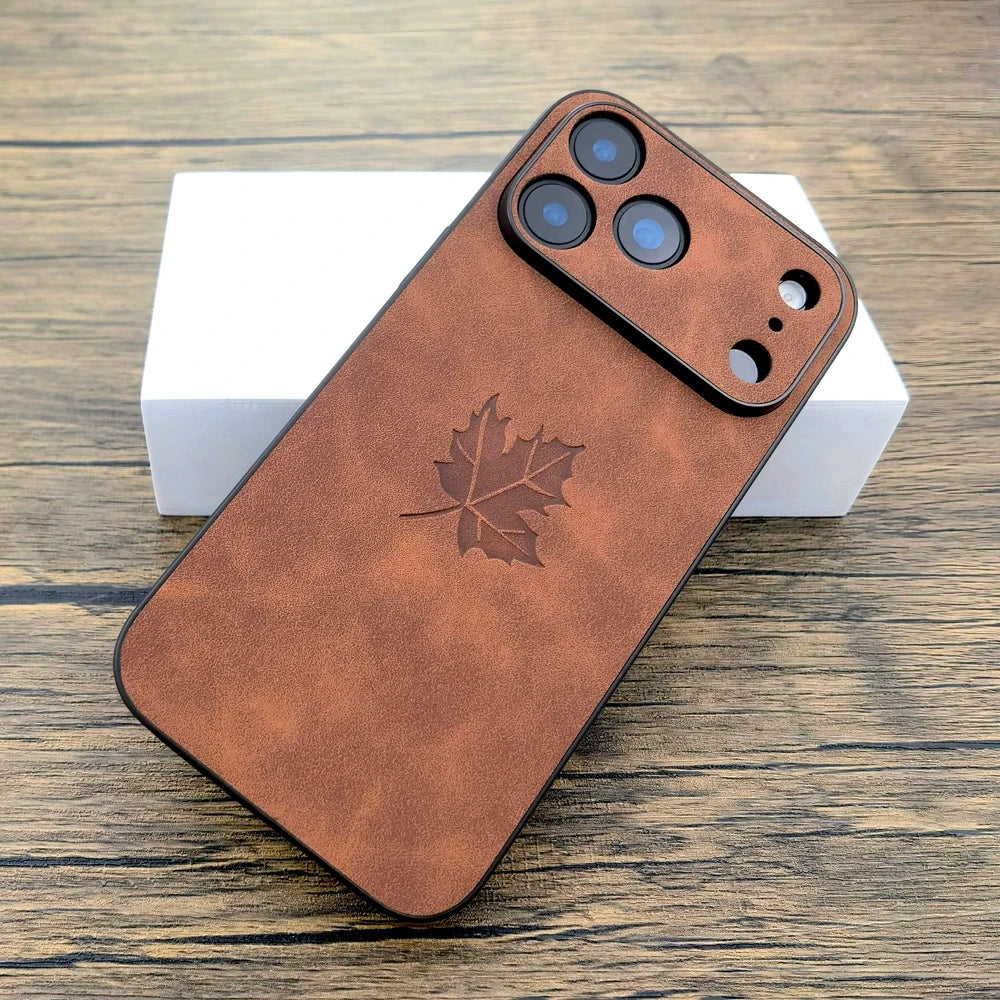 Luxuriöse Lederhülle für iPhone 17 Pro Max