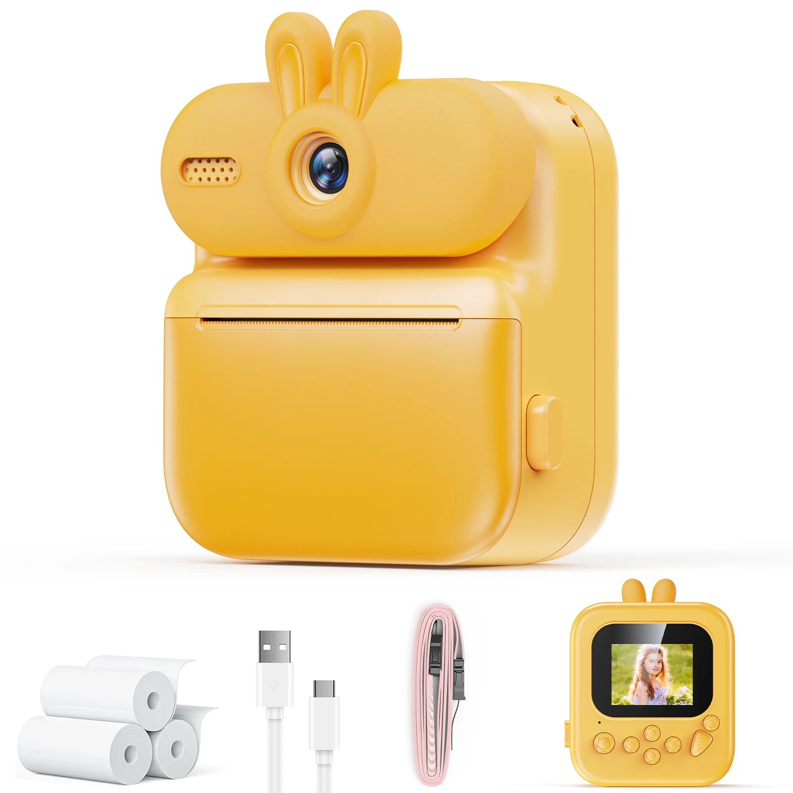 Kinderkamera Sofortdruck 1080HD Katzen & Kaninchen