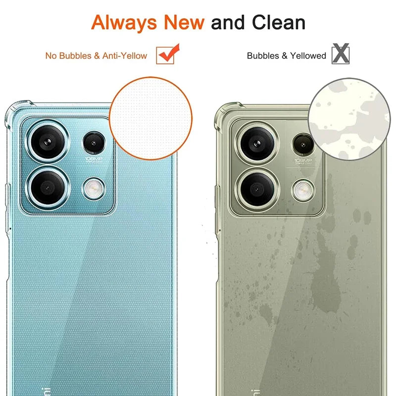 Stoßfeste Silikonhülle Xiaomi 14 13 12 Transparent