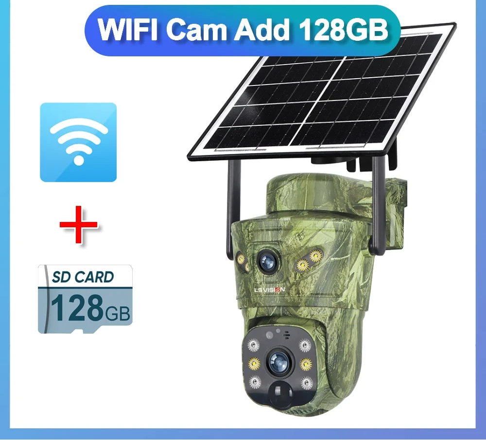 8MP 4G Solar Überwachungskamera mit Dual Bildschirmen