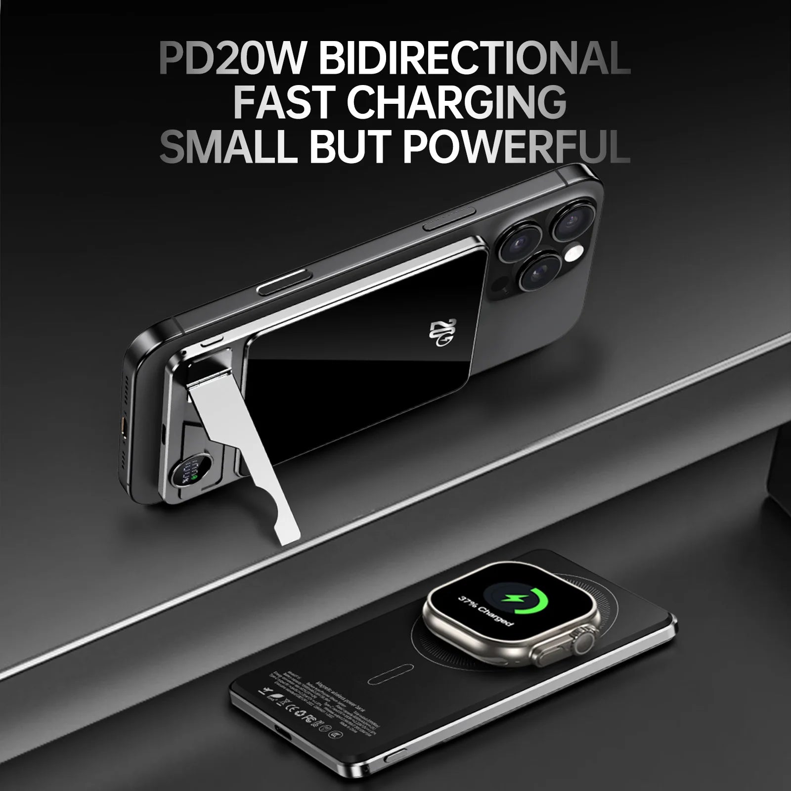 Powerbank PD20W kabellos mit Halter