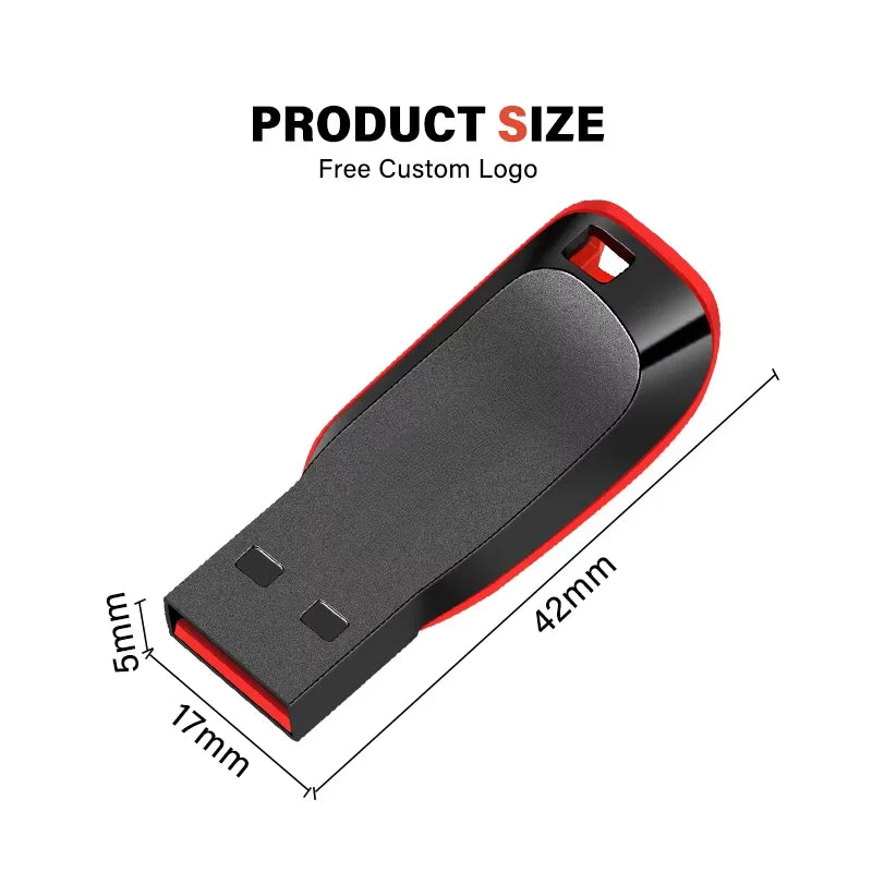 Rotes Logo USB 2.0 Flash-Laufwerk
