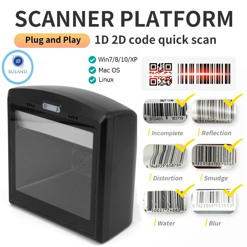 Tragbarer 1D 2D QR Barcode Scanner für Logistik