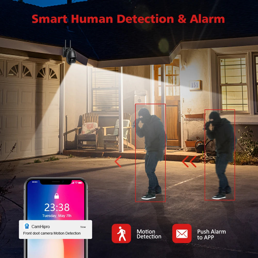 8MP Dual-Lens WLAN/4G/POE Kamera mit Auto-Tracking