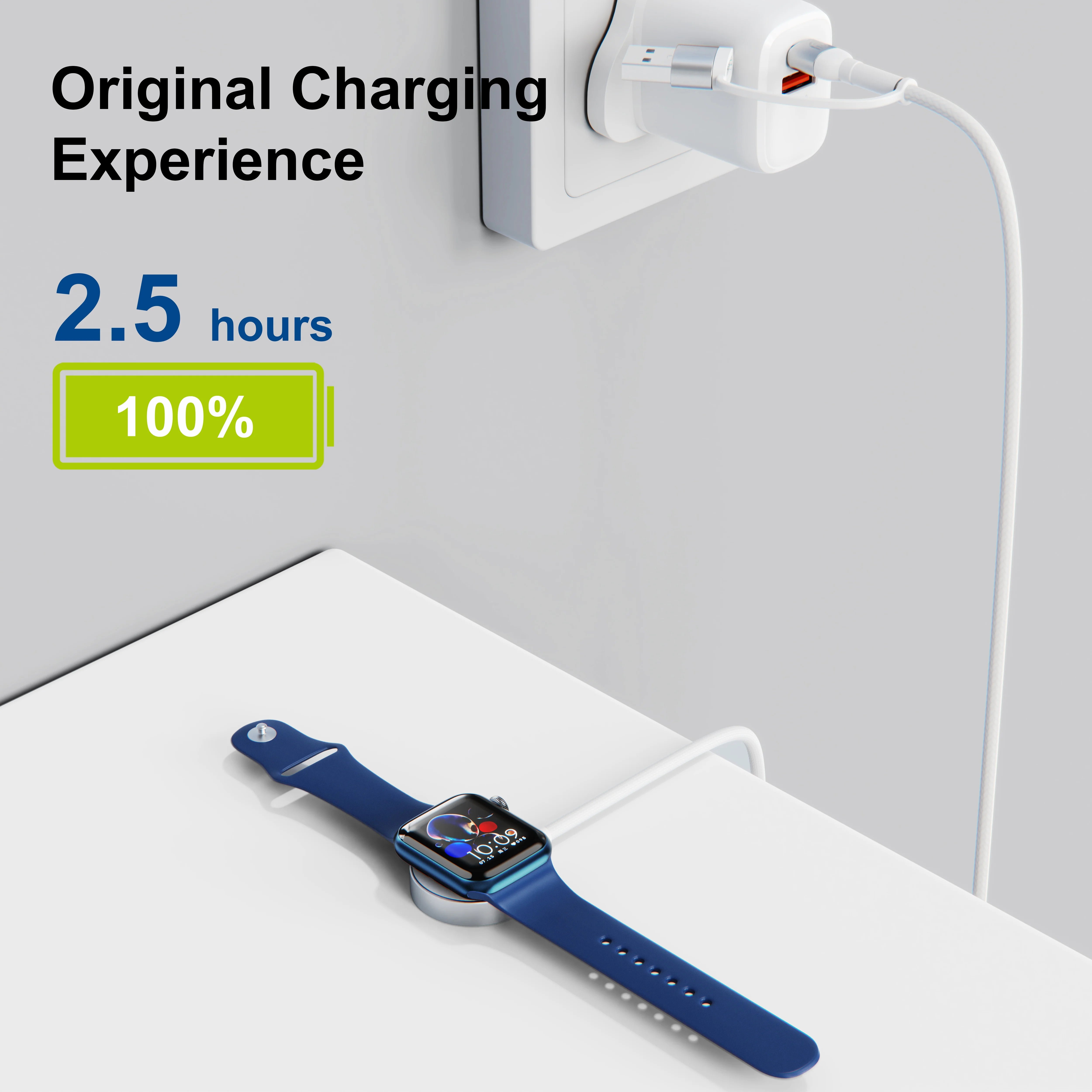 Tragbares 2-in-1 Magnetisches Uhrenladegerät