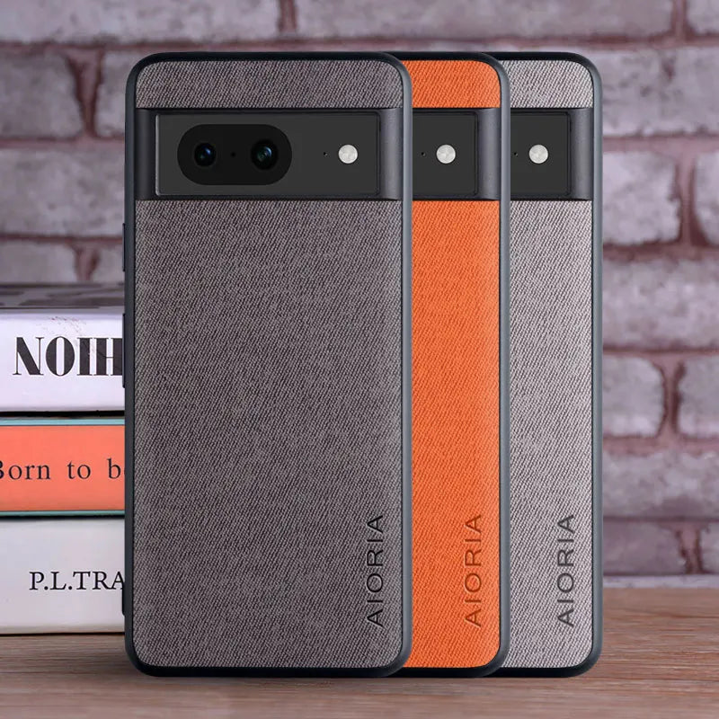 Luxuriöse Textil-Leder TPU Hülle Pixel