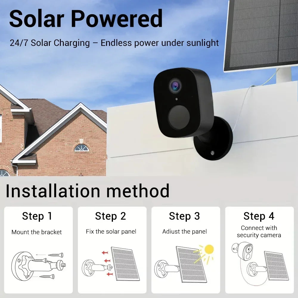 5MP 4G Solar Kamera mit Farb-Nachtsicht und Akku