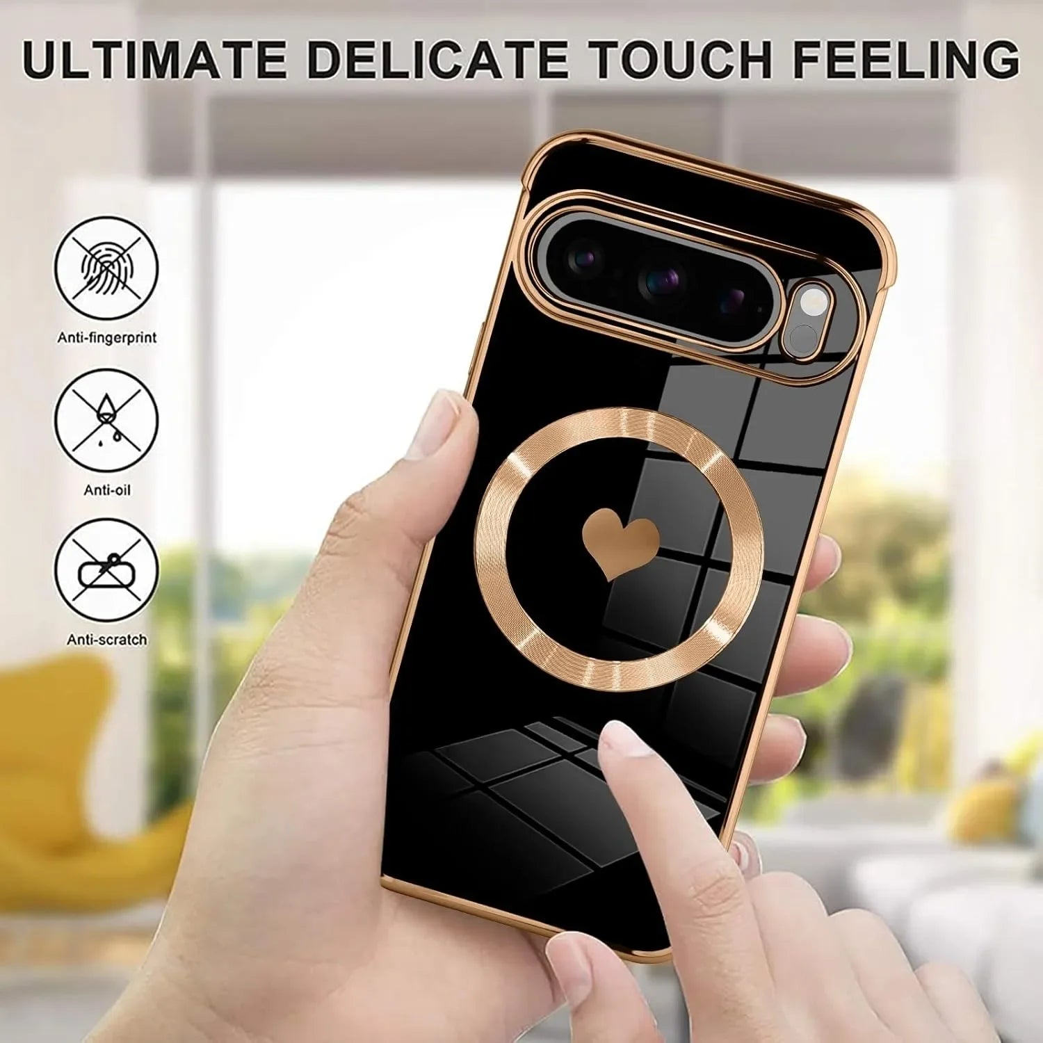 Magnetische Love Heart Hülle für Google Pixel 9