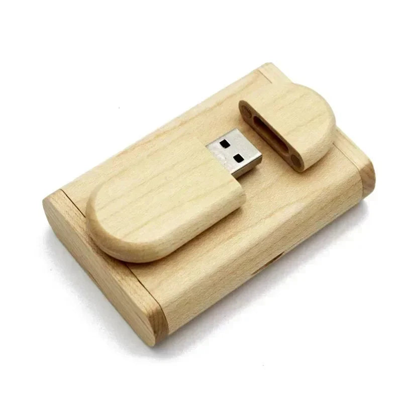 JASTER USB-Stick 2.0 128 GB Holz mit Logo