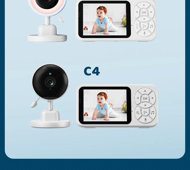 3,5 Zoll Baby Monitor RGB Nachtlicht Nachtsicht