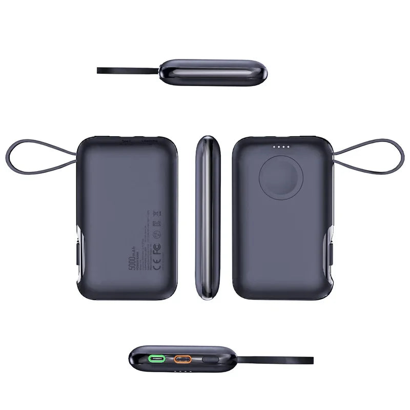 Kabelloses 5000 mAh Uhren-Powerbank