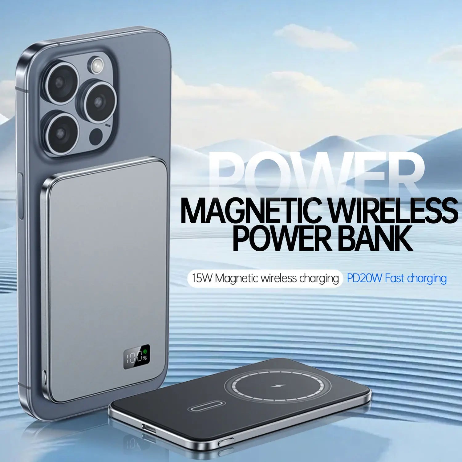 10000 mAh ultradünne MagSafe Powerbank