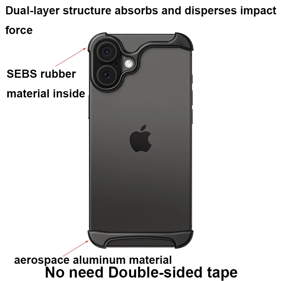 Luxus Arc Metall Bumper Hülle für iPhone 17 Pro Max