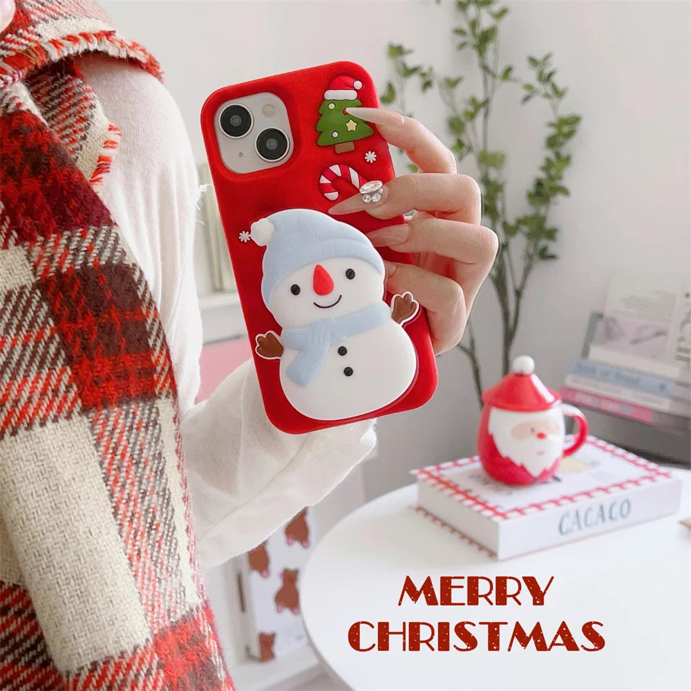 3D Christmas Snowman Case for iPhone Pro Max
