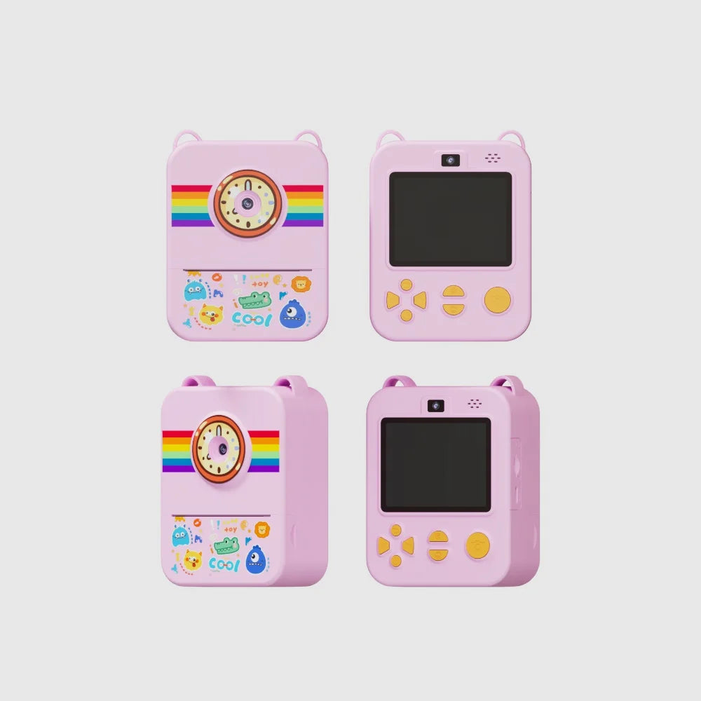 Kinder‑Sofortdruckkamera 1080P HD Einhorn Rosa