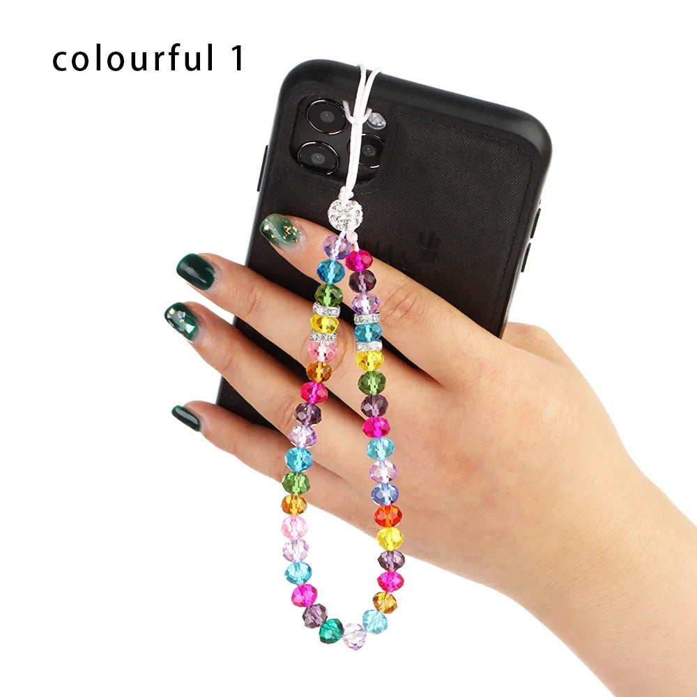 Bunte Anti-Verlust Handy Lanyard mit Kristallseil