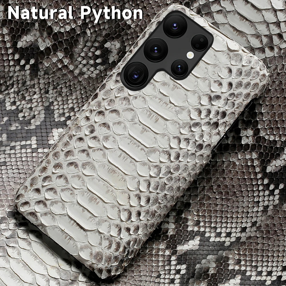 Python Leder Handyhülle für Samsung S25