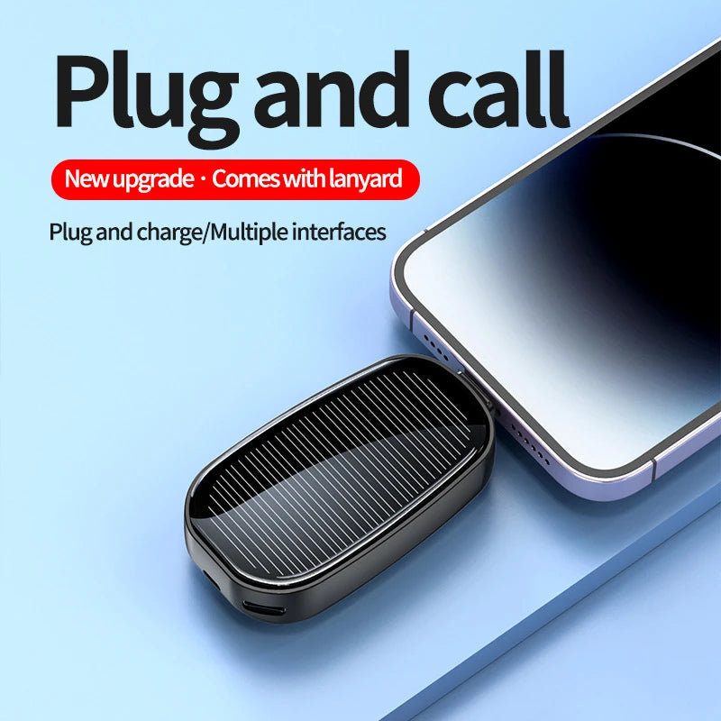 Solar Mini Power Bank 1200mAh Portable Keychain