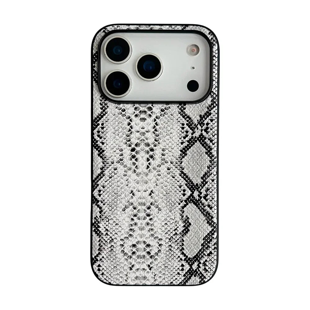 Leder Business Hülle mit Muster für iPhone 17