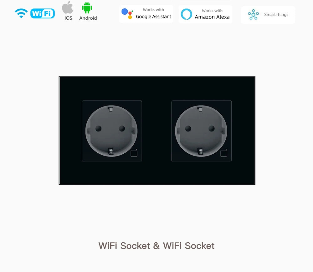 Smart WLAN Steckdose EU USB Typ-C Timer Alexa