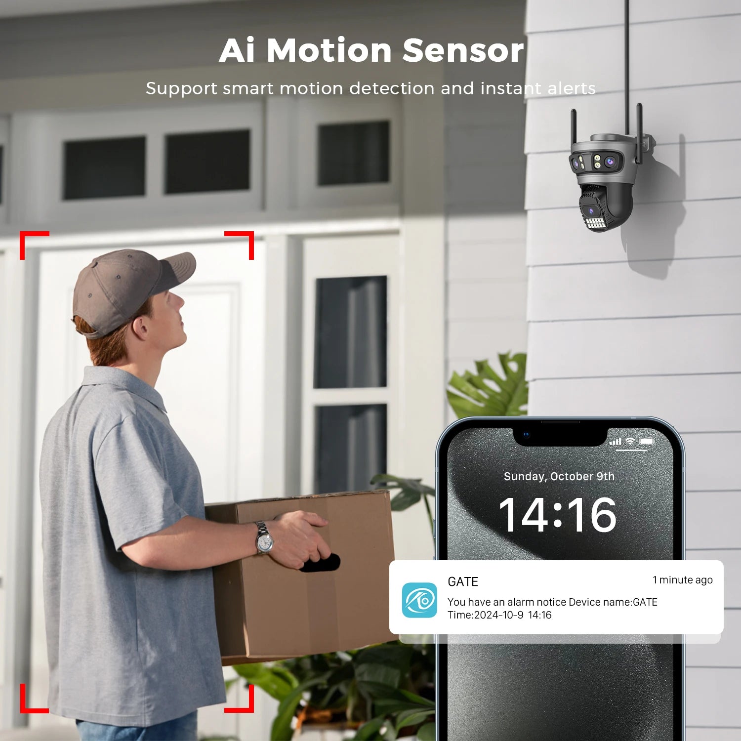 15MP WLAN PTZ Außenkamera mit Auto-Tracking & Zoom