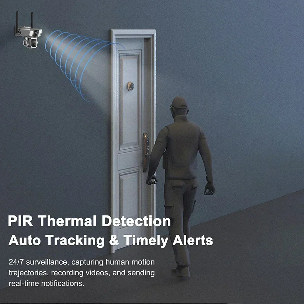 8MP WiFi Solar Dual-Kamera 20X Zoom Outdoor