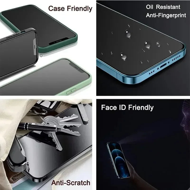 Sichtschutz-Glasfolie für iPhone 17, 16, 15, 14 uvm..