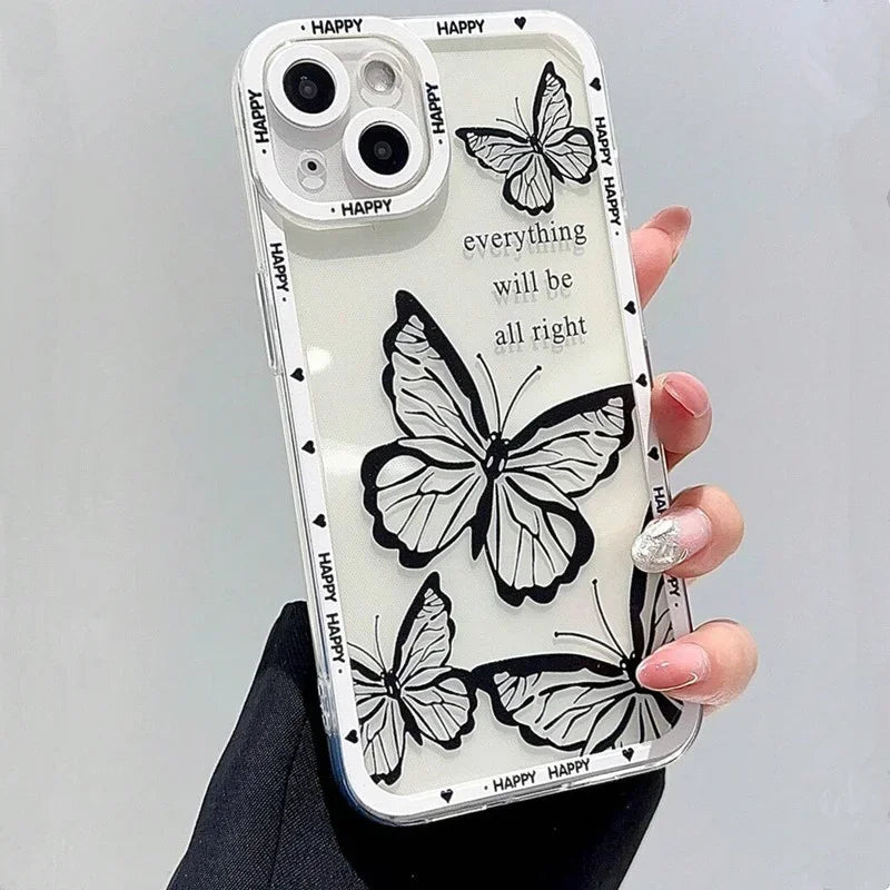 Rosa Schmetterling Hülle für iPhone