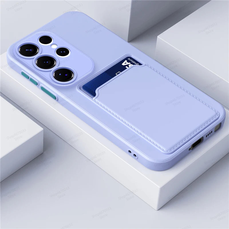 Silikonhülle mit Kartenfach Samsung