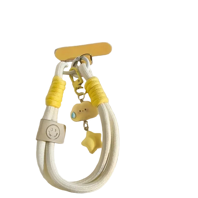 Bunte Handy Handschlaufe mit Stern- und Wolken-Design