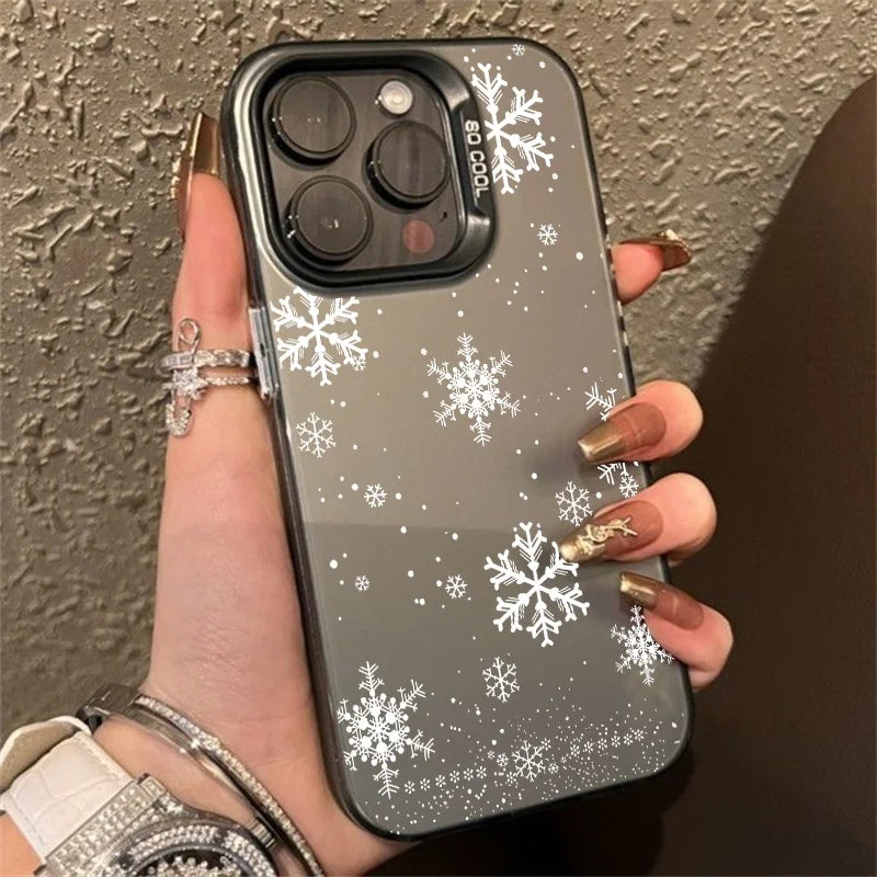 Handyhülle für Samsung S25 Weihnachtsbaum Schneeflocke