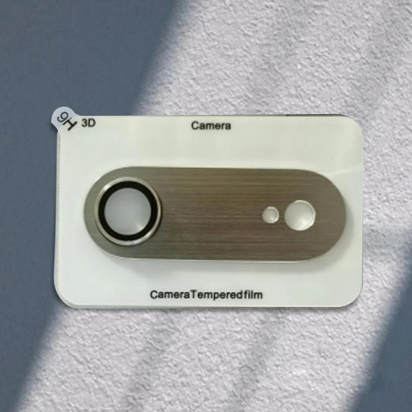 Brushed metal camera lens protector for iPhone 17 series