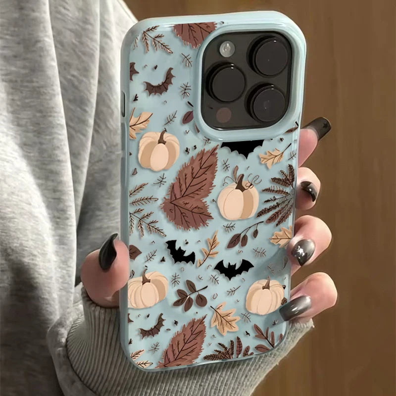 Herbst Kürbis Fledermaus Hülle für iPhone 17