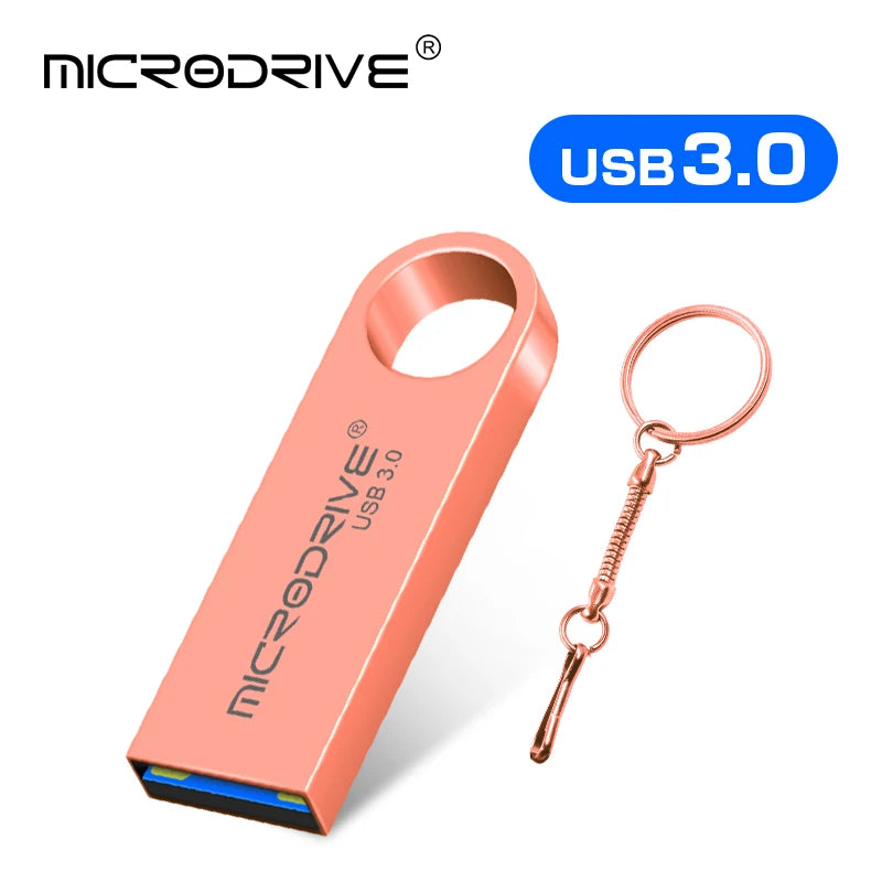 Metall USB 3.0 Stick 128–512GB Pendrive
