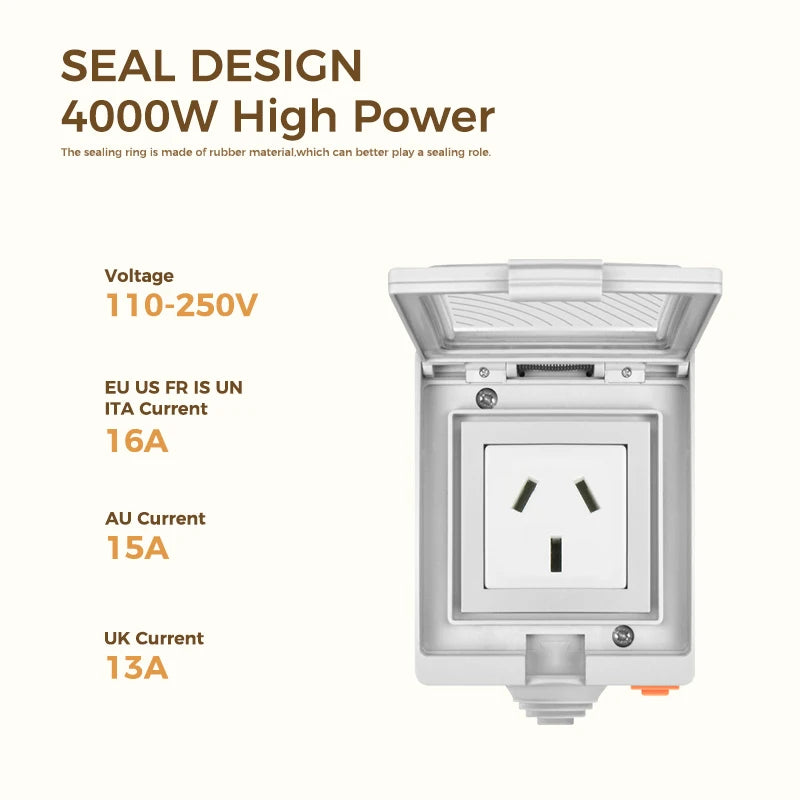 Wasserdichte WLAN Steckdose Outdoor IP55 mit Timer