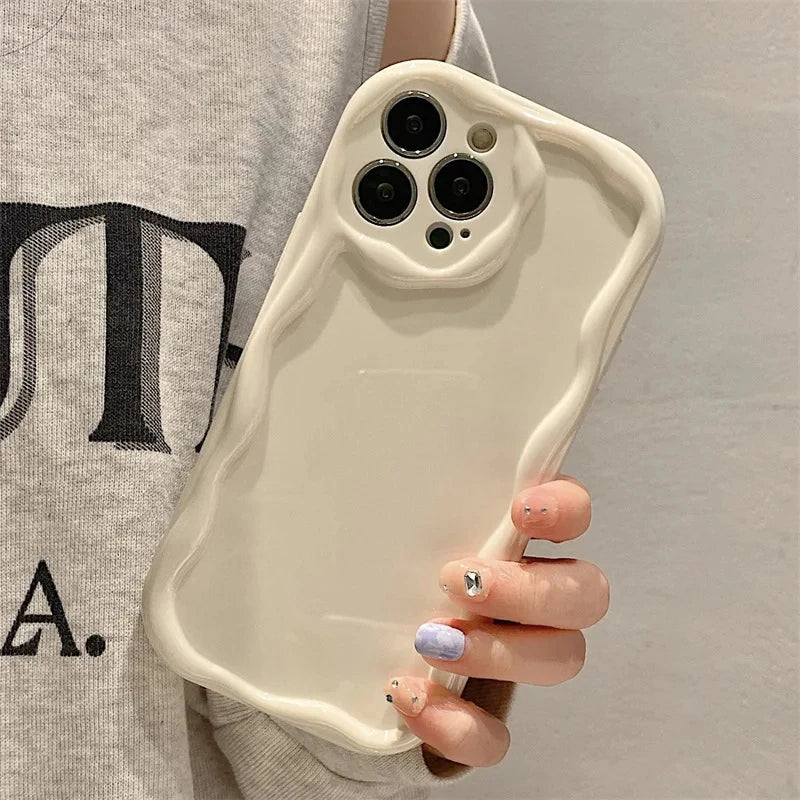 Wellenmuster Klar Hülle iPhone 11-16 Pro Max