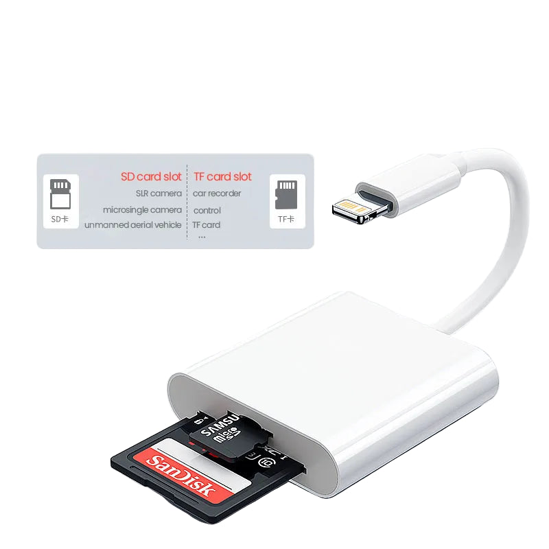 4-in-1 OTG Typ-C Lightning SD TF Kartenleser