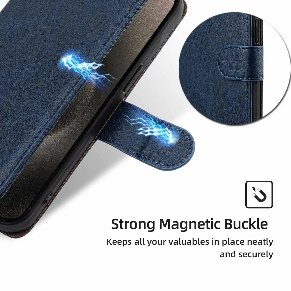 Leder Flip Brieftasche Hülle für Pixel 7–8A
